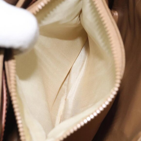 CELINE Macadam Canvas Shoulder Bag PVC Leather Brown Gold Auth 116316 - Picture 12 of 16